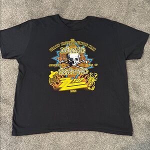 Black Lynyrd Skynyrd ZZ Top Tour T-Shirt size 2XL